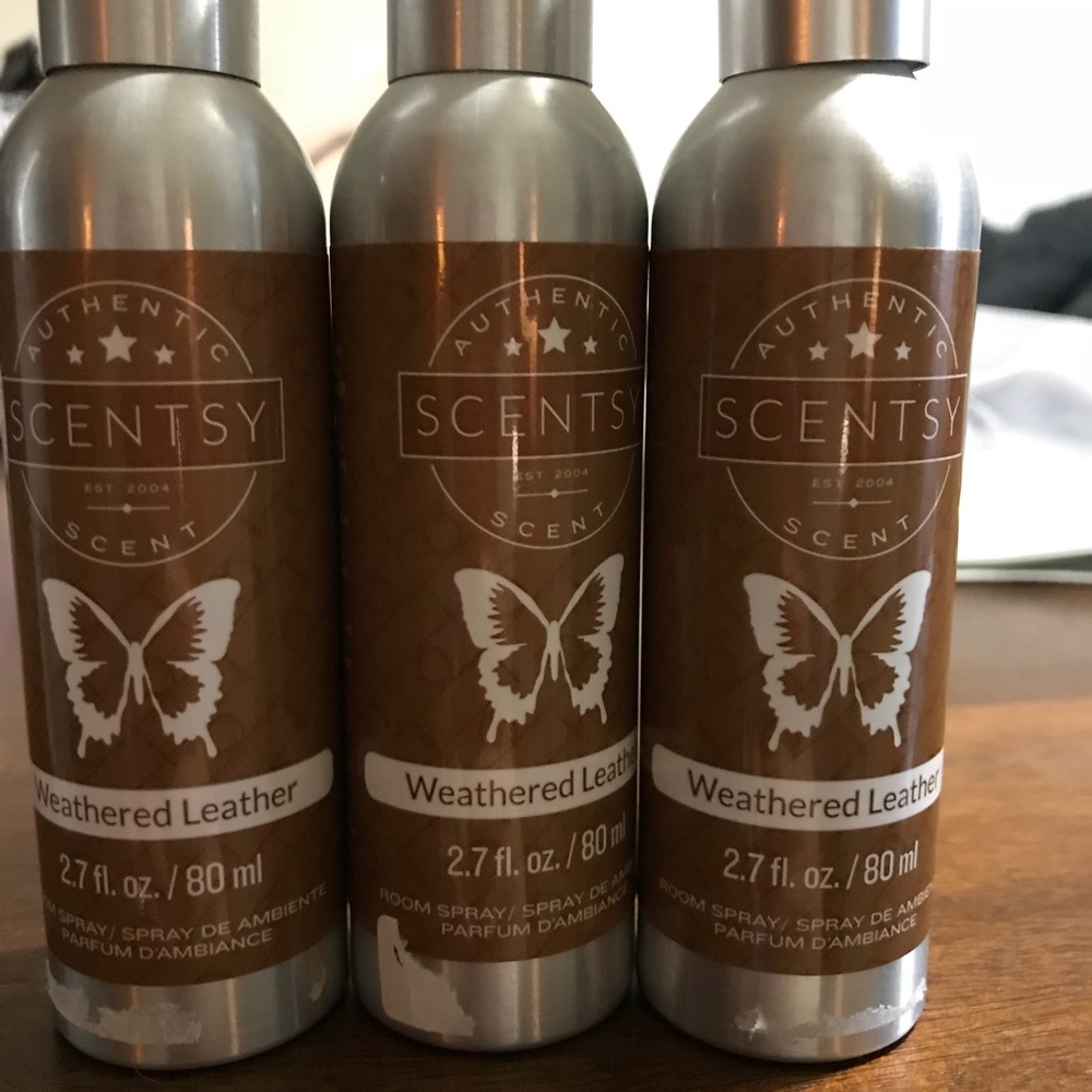 Weathered leather Scentsy spray